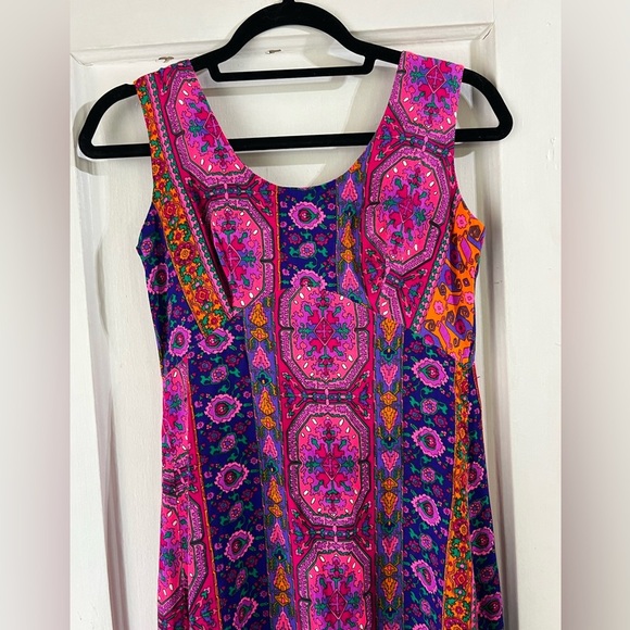 Vintage Made in Hawaii Tropical Maxi Dress 6 - Picture 7 of 11